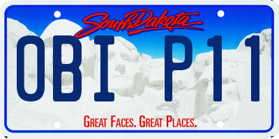 SD license plate 0BIP11