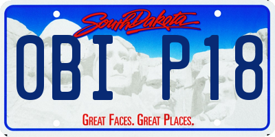 SD license plate 0BIP18