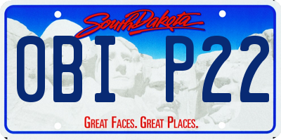 SD license plate 0BIP22