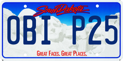 SD license plate 0BIP25