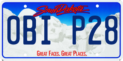 SD license plate 0BIP28