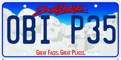 SD license plate 0BIP35