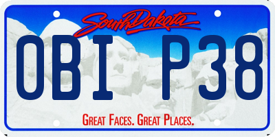 SD license plate 0BIP38