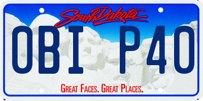 SD license plate 0BIP40