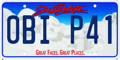 SD license plate 0BIP41