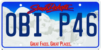 SD license plate 0BIP46