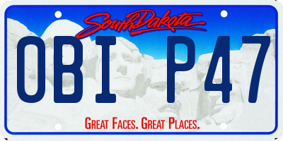 SD license plate 0BIP47