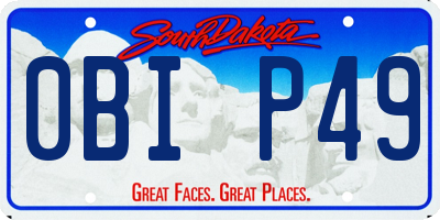 SD license plate 0BIP49