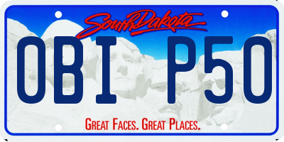 SD license plate 0BIP50