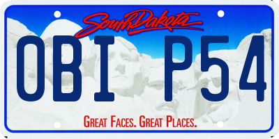 SD license plate 0BIP54