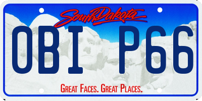 SD license plate 0BIP66