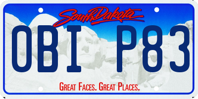 SD license plate 0BIP83