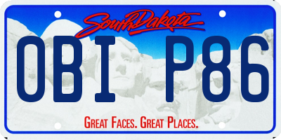 SD license plate 0BIP86