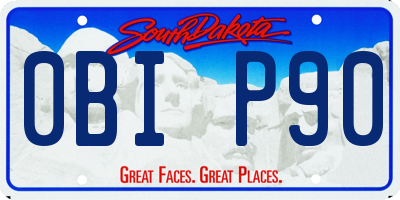 SD license plate 0BIP90