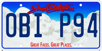 SD license plate 0BIP94