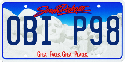 SD license plate 0BIP98