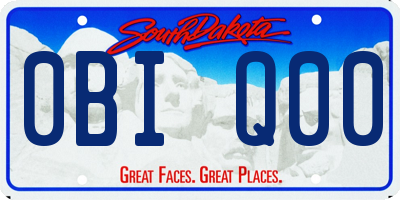 SD license plate 0BIQ00