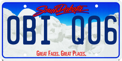 SD license plate 0BIQ06