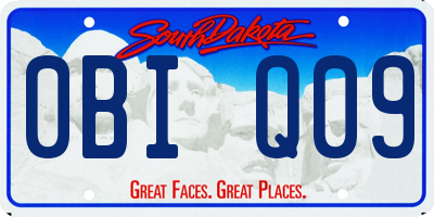 SD license plate 0BIQ09