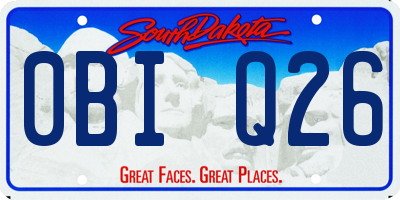 SD license plate 0BIQ26