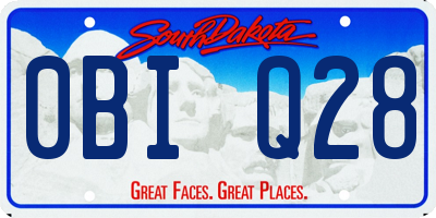 SD license plate 0BIQ28