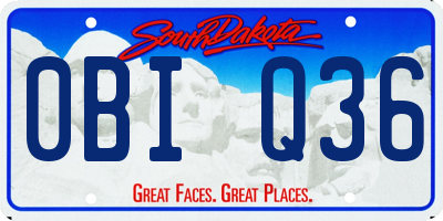 SD license plate 0BIQ36
