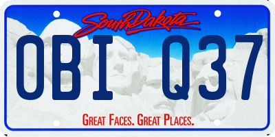 SD license plate 0BIQ37