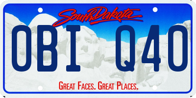SD license plate 0BIQ40