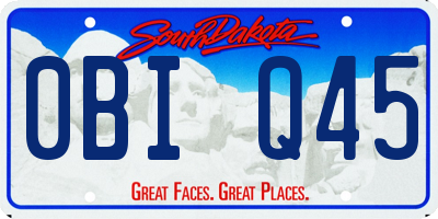 SD license plate 0BIQ45