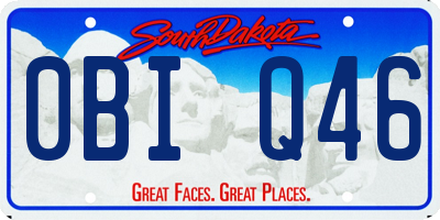 SD license plate 0BIQ46
