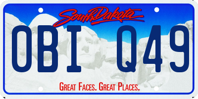 SD license plate 0BIQ49