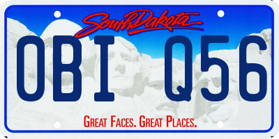 SD license plate 0BIQ56