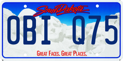 SD license plate 0BIQ75