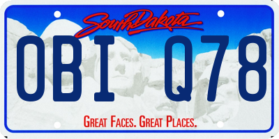 SD license plate 0BIQ78