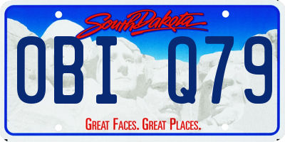 SD license plate 0BIQ79