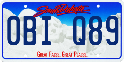 SD license plate 0BIQ89