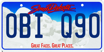 SD license plate 0BIQ90