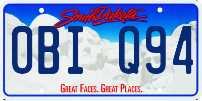 SD license plate 0BIQ94