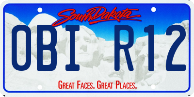 SD license plate 0BIR12