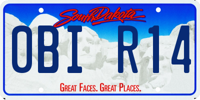 SD license plate 0BIR14