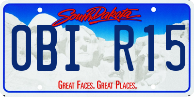 SD license plate 0BIR15