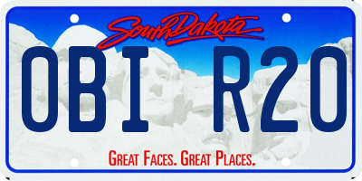 SD license plate 0BIR20