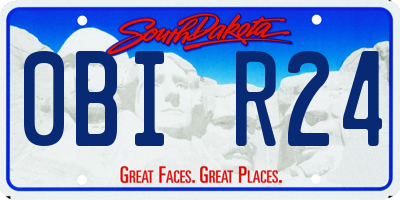 SD license plate 0BIR24