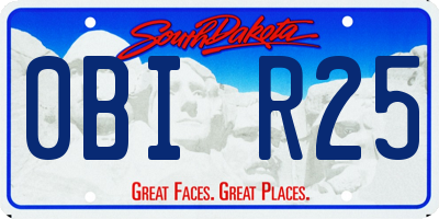 SD license plate 0BIR25