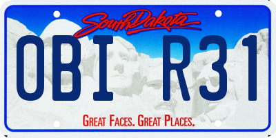 SD license plate 0BIR31