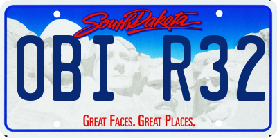 SD license plate 0BIR32