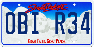 SD license plate 0BIR34