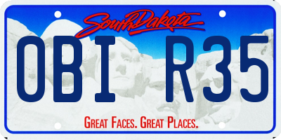 SD license plate 0BIR35