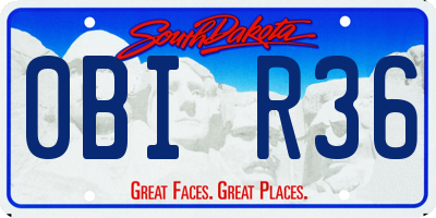 SD license plate 0BIR36