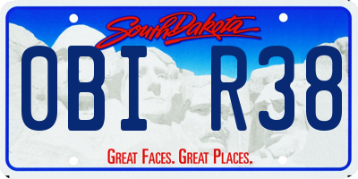 SD license plate 0BIR38